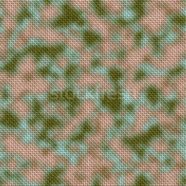 army green and brown woodland camouflage fabric texture background Stock photo © jarin13