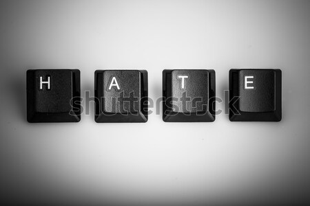 quit word written with black computer buttons over white Stock photo © jarin13