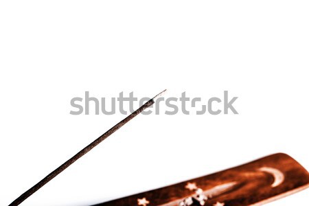 Incense stick on a wooden support on a white background Stock photo © jarin13