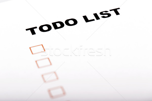 To Do list with check marks Stock photo © jarin13