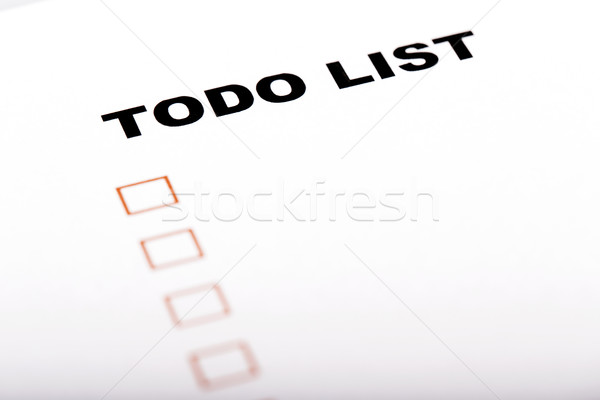 Stockfoto: To · do · list · controleren · geïsoleerd · witte · hand · pen