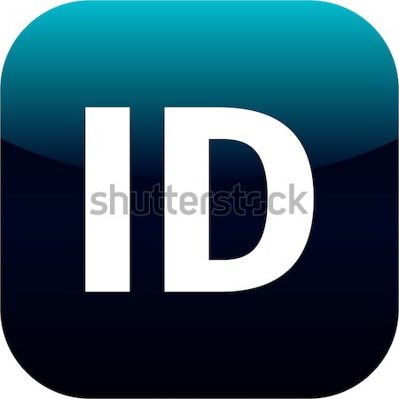 Kék személyi igazolvány ikon appok háló internet Stock fotó © jarin13