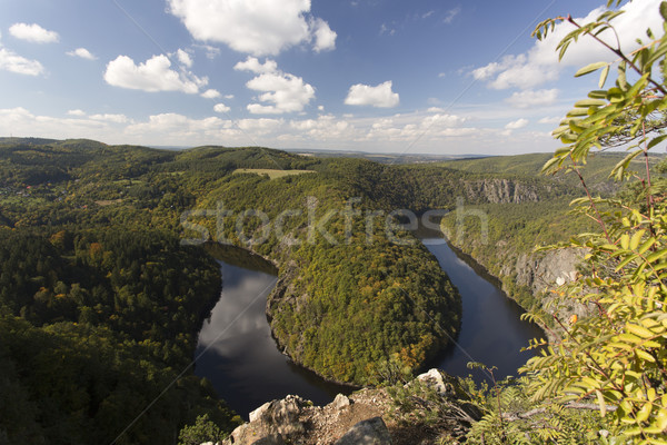 Meander of Vltava river Stock photo © jarin13