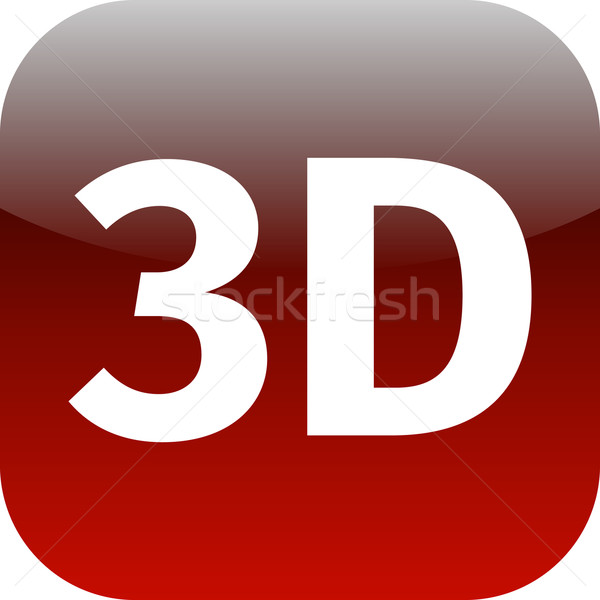 3D red icon Stock photo © jarin13