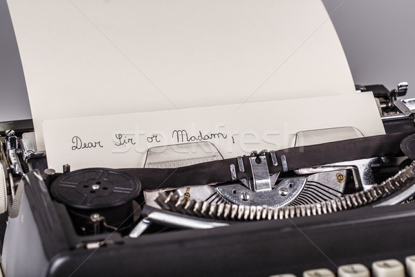 paper in typewriter Stock photo © jarin13