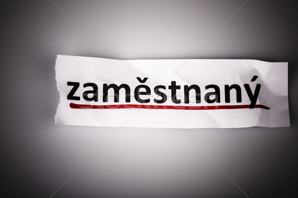 The word employed in czech language Stock photo © jarin13