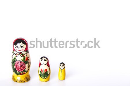Russian Dolls Matryoshka Isolated on a white background Stock photo © jarin13