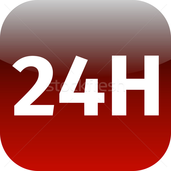 24H red icon or button  Stock photo © jarin13