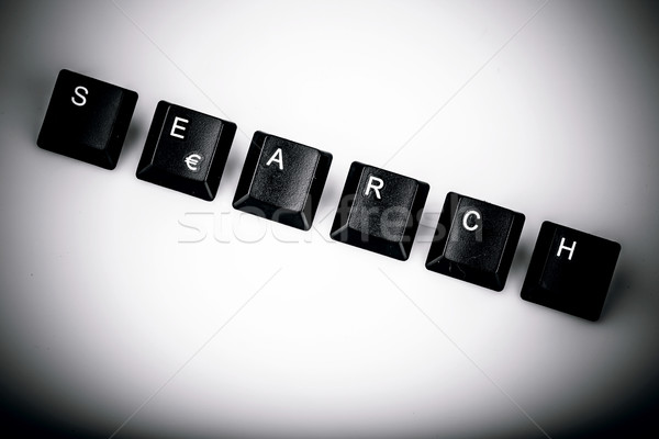 Text Suche Computer-Tastatur Schlüssel weiß Wort Stock foto © jarin13