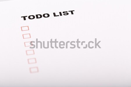 Lista rzeczy do zrobienia sprawdzić odizolowany biały podpisania sukces Zdjęcia stock © jarin13