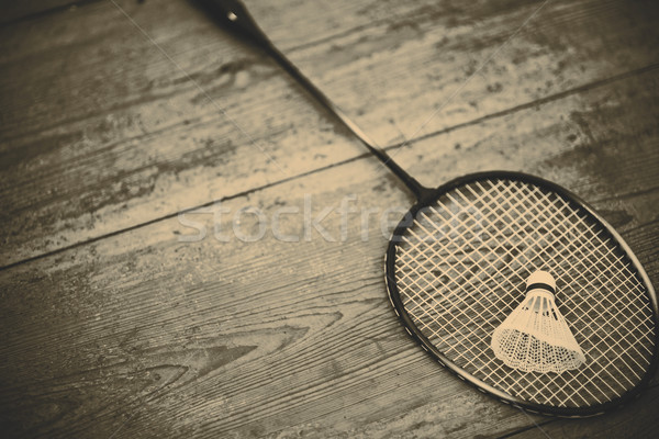 Vintage badminton sport tennis bleu exercice [[stock_photo]] © jarin13