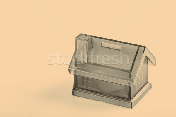 Blue House Money Box on White Background Stock photo © jarin13