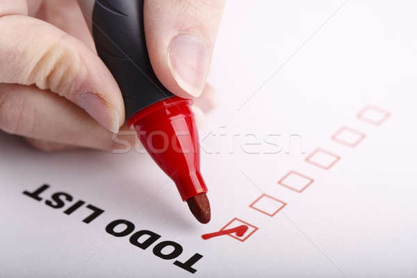 To Do list with woman hand and marker Stock photo © jarin13
