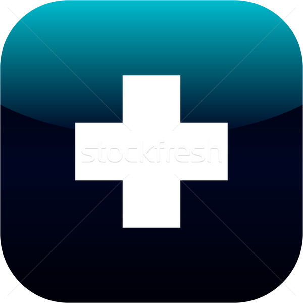 Plus blue sign icon. Positive symbol. Stock photo © jarin13