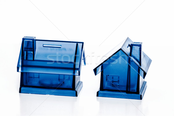 Blue money boxes - house Stock photo © jarin13