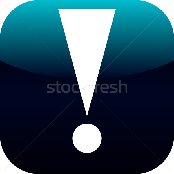 Blau weiß Ausrufezeichen Symbol Taste Apps Stock foto © jarin13