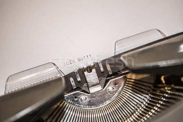 old typewriter with text join us Stock photo © jarin13