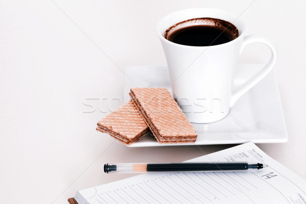 cup of tea with notebook Stock photo © jarin13