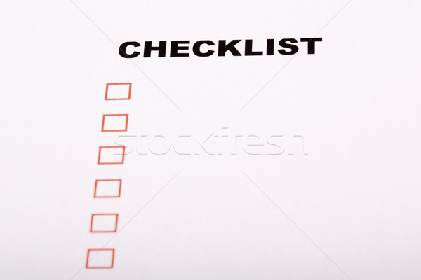 Checklist on white Stock photo © jarin13