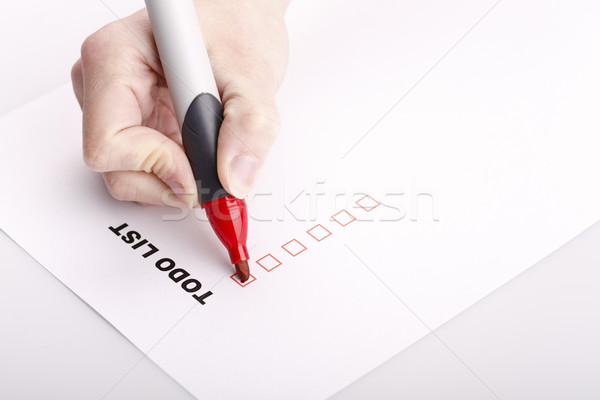 To Do list with woman hand and marker Stock photo © jarin13