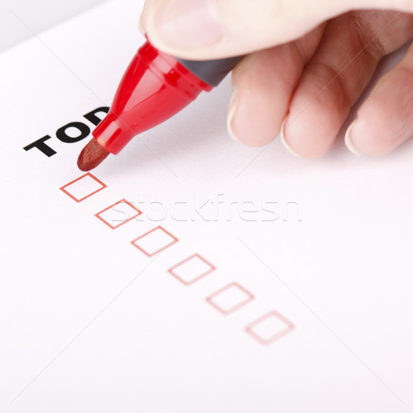 To Do list with woman hand and marker Stock photo © jarin13