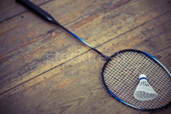 Vintage sport tennis blu esercizio Foto d'archivio © jarin13