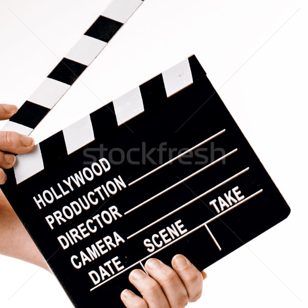 Film kezek fehér film fa televízió Stock fotó © jarin13