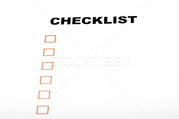 Checklist on white Stock photo © jarin13
