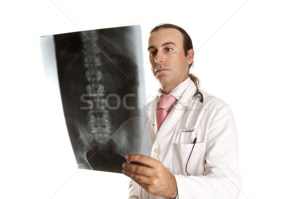 Röntgenkép gerincoszlop orvos néz ad diagnózis Stock fotó © jarp17