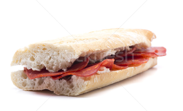 Sandwich saucisse porc chorizo fondu fromages [[stock_photo]] © jarp17