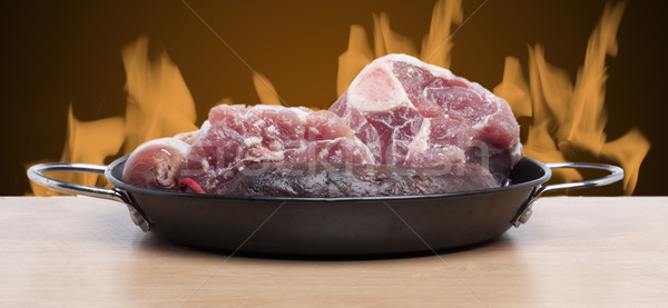 приготовление пищи несколько частей мяса приготовления Сток-фото © jarp17