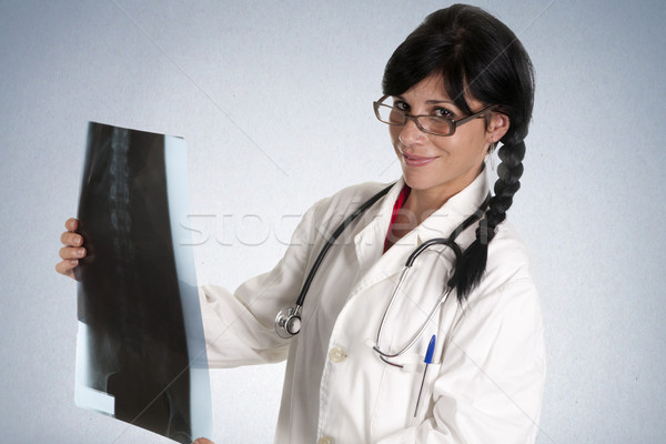 Radiographie ziemlich Arzt Frau medizinischen Medizin Stock foto © jarp17