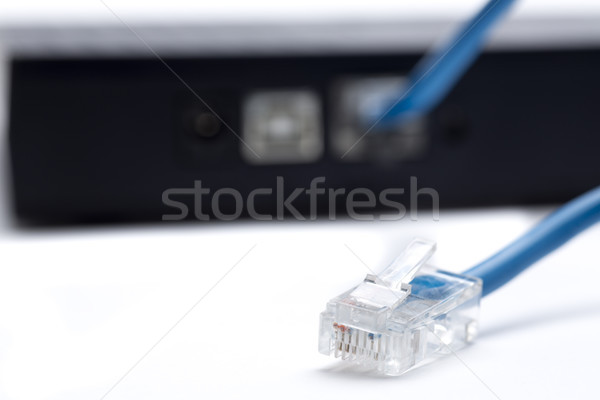 Foto stock: Conexión · Ethernet · cable · Internet · línea