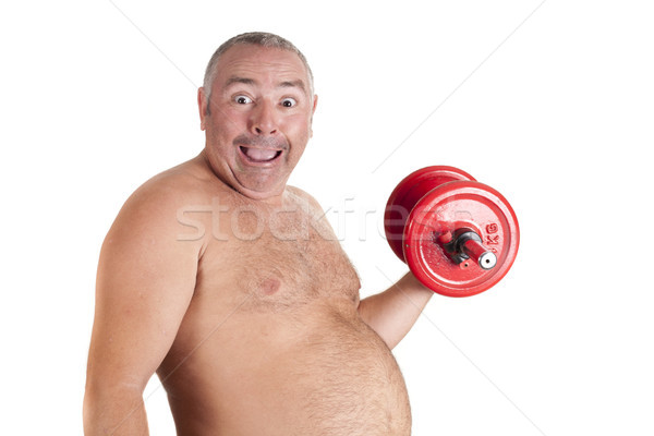 Gordura jogar dieta homem esportes peso Foto stock © jarp17