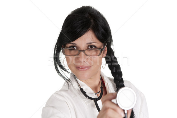 Stetoscopio bella medico donna medici Foto d'archivio © jarp17