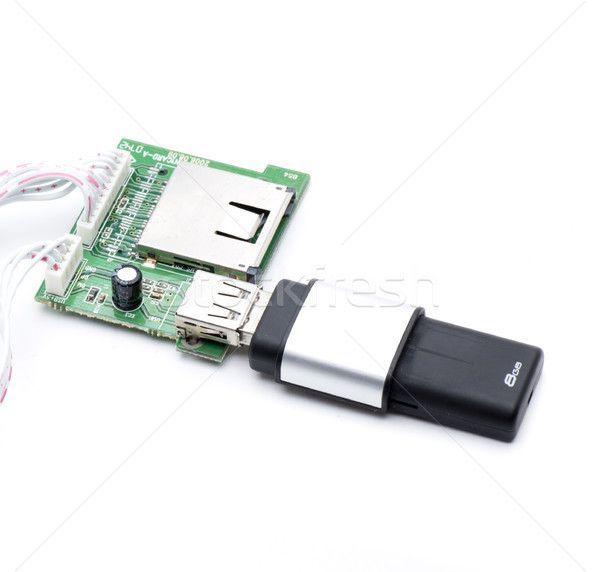 Hardware usb card calculator tehnologie cablu Imagine de stoc © jarp17