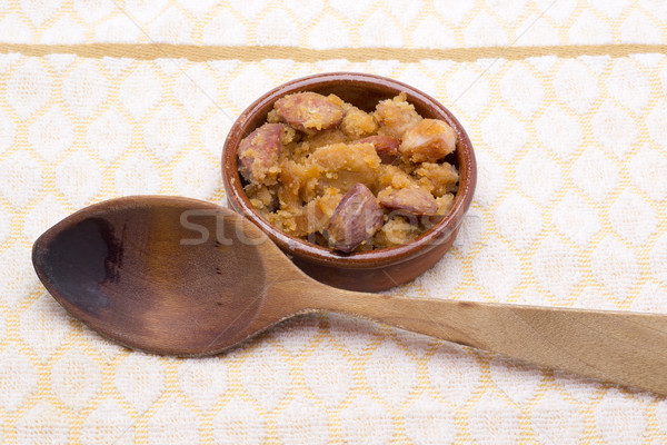Kırıntıları tipik yemek güney İspanya ekmek Stok fotoğraf © jarp17