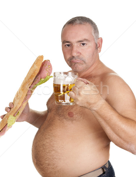 man eating and drinking Stock photo © jarp17