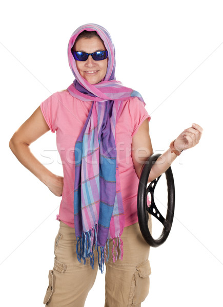Mulher carro conduzir óculos acelerar Foto stock © jarp17