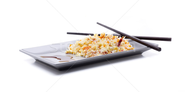 Riz aromatique basmati oeuf chinois studio [[stock_photo]] © jarp17