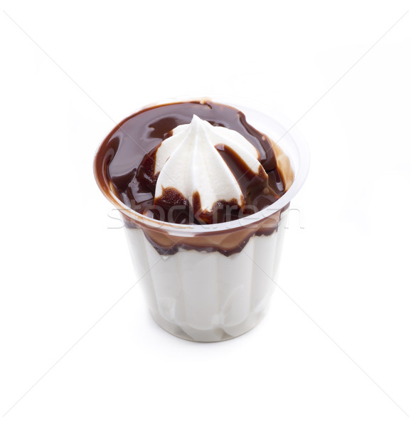 Sundae délicieux crème liquide chocolat Photo stock © jarp17