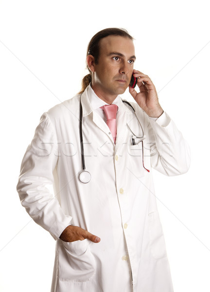 Diagnóstico médico telefonema mão trabalhar Foto stock © jarp17