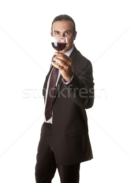 сомелье человека дегустация стекла вино ресторан Сток-фото © jarp17