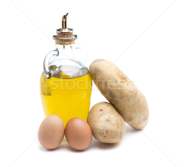 olive oil, potatoes and eggs Stock photo © jarp17
