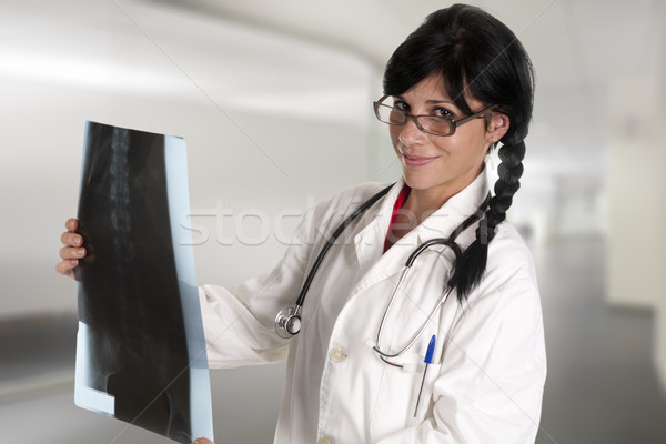 Radiographie ziemlich Arzt Frau medizinischen Medizin Stock foto © jarp17