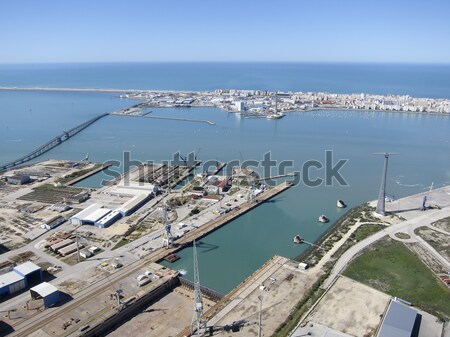 Stock photo: panoramic Puerto Real shipbuilding