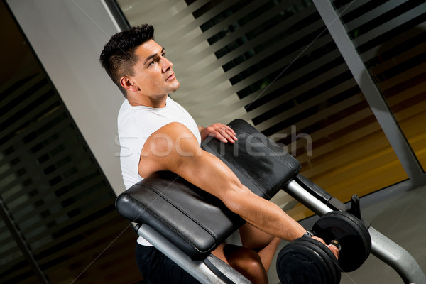 Man gymnasium mannen macht lifestyle Stockfoto © Jasminko