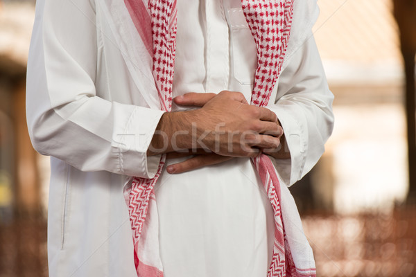 Stock fotó: Közelkép · férfi · kezek · imádkozik · mecset · fiatal