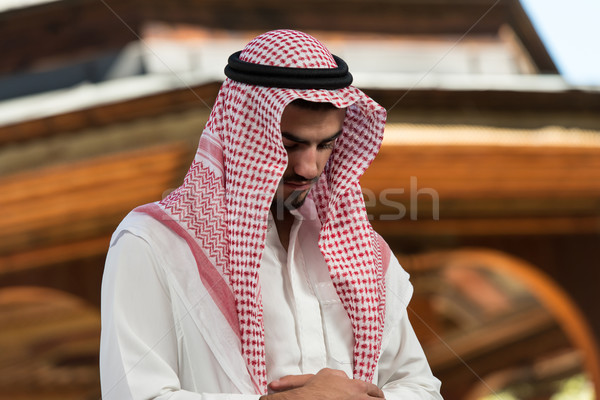 Muslim Man Praying At Mosque Stock photo © Jasminko