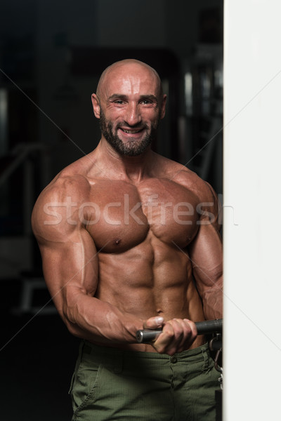 Mature Man Working Out In A Health Club Stock photo © Jasminko